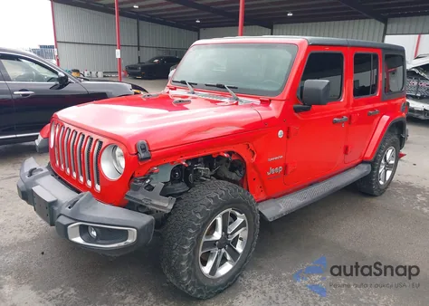 2020 Jeep Wrangler Unlimited Sahara 4X4 z USA, uszkodzony, nr VIN 1C4HJXEN5LW136817